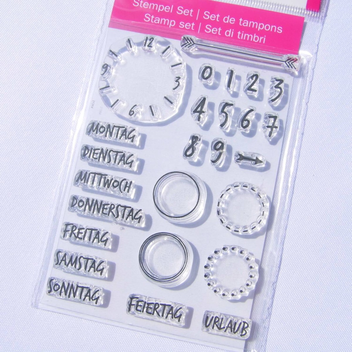 Stempelset Uhr Silikonstempel